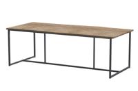 Quatro tafelframe Antracite met tafelblad Robusto Teak 220 x 95 cm 4SO - 4so