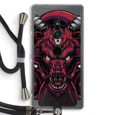 Hell Hound and Serpents: Sony Xperia XZ2 Transparant Hoesje met koord