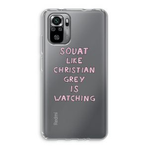 Christian Grey: Xiaomi Redmi Note 10S Transparant Hoesje