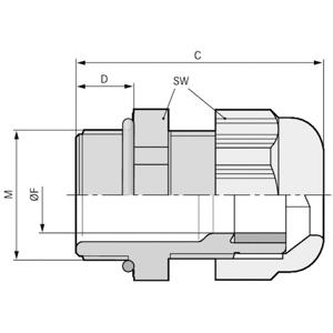 LAPP 53111447 Wartel M32 Polyamide Grijs-wit (RAL 7035) 25 stuk(s)