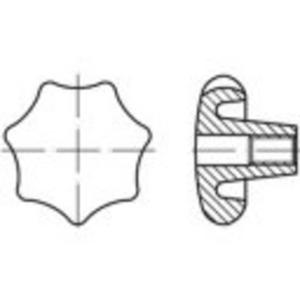 TOOLCRAFT Stergreep Messing, Kunststof TO-5453907 10 stuk(s)