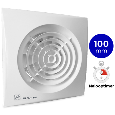 [tweedekans] Badkamer/toilet Ventilator Soler & Palau Silent (100crz) - Ø 100mm - Met Timer
