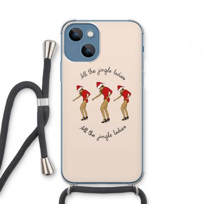 Jingle Ladies: iPhone 13 mini Transparant Hoesje met koord