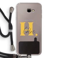Amber Script: Samsung Galaxy J4 Plus Transparant Hoesje met koord