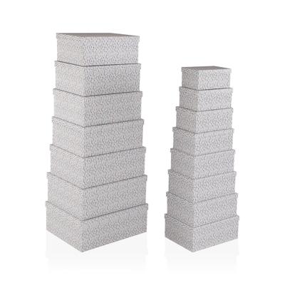 Set van opstapelbare opbergboxen Versa Blume Karton 15 Onderdelen