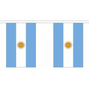 Argentinie Vlaggetjes vlaggenlijn slinger - 900 cm - polyester - binnen/buiten - versiering/feestart