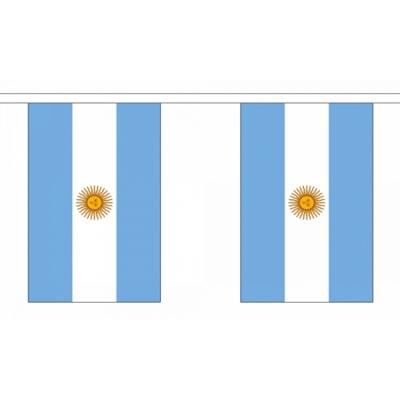 Argentinie Vlaggetjes vlaggenlijn slinger - 900 cm - polyester - binnen/buiten - versiering/feestart