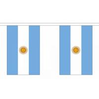 Argentinie Vlaggetjes vlaggenlijn slinger - 900 cm - polyester - binnen/buiten - versiering/feestart