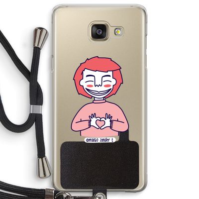 Hartje: Samsung Galaxy A5 (2016) Transparant Hoesje met koord