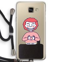 Hartje: Samsung Galaxy A5 (2016) Transparant Hoesje met koord