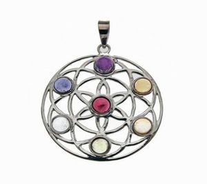 Chakra Mandala Zilveren Hanger