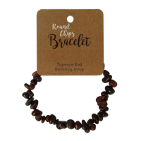 Steengoed Splitarmband tijgeroog rood 1 Stuks