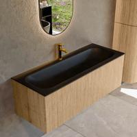 Badmeubel Mondiaz Kurve | 120 cm | Meubelkleur Oak | Wastafelkleur Urban | Midden spoelbak | 1 kraangat