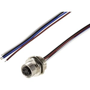 TRU COMPONENTS TC-12833216 Sensor/actuator inbouwbus M12 Aantal polen (sensoren): 4 Bus, inbouw 0.5 m 1 stuk(s)