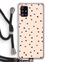Kleine kattenkopjes: Samsung Galaxy A51 5G Transparant Hoesje met koord