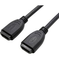 Value 12.99.3123 HDMI-kabel HDMI Verlengkabel HDMI-A-bus, HDMI-A-bus 0.20 m Zwart - thumbnail