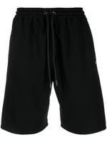 Off-White short en coton à broderies Diag - Noir