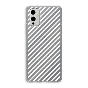 Strepen zwart-wit: OnePlus 9 Transparant Hoesje