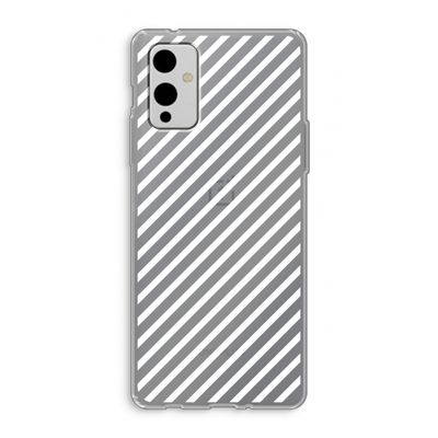 Strepen zwart-wit: OnePlus 9 Transparant Hoesje