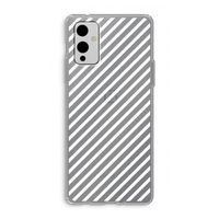 Strepen zwart-wit: OnePlus 9 Transparant Hoesje