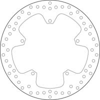 BREMBO Serie Oro remschijf, remschijven voor de moto, vast 68B407M9