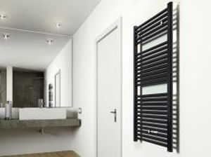 Wiesbaden Elara sierradiator mat- zwart 1185x600 m/o aansl.