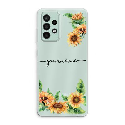Zonnebloemen: Samsung Galaxy A52s 5G Transparant Hoesje