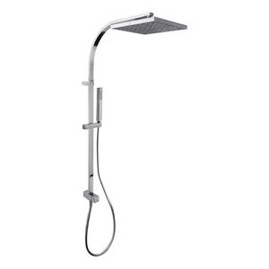 Tres Cuadro glijstang set met regendouche 102 cm vierkant chroom
