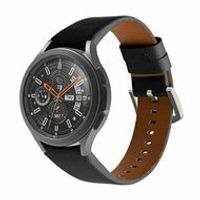 leren bandje - Zwart - Samsung Galaxy Watch 6 Classic - 47mm & 43mm - thumbnail