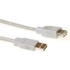 ACT USB 2.0 A male - USB A female ivoor 1,00 m