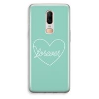 Forever heart pastel: OnePlus 6 Transparant Hoesje