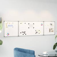 Whiteboard magnetisch inklapbaar 160x40x1,7 cm aluminium
