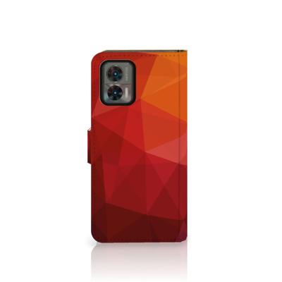 Book Case voor Motorola Edge 30 Neo Polygon Red