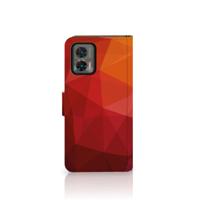 Book Case voor Motorola Edge 30 Neo Polygon Red