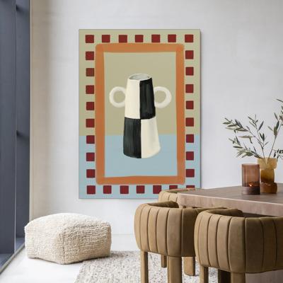 Urban Cotton Wandkleed 'Eclectic Series 3' 145 x 190cm in Frame - black