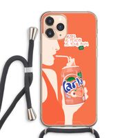 Peach please!: iPhone 11 Pro Max Transparant Hoesje met koord