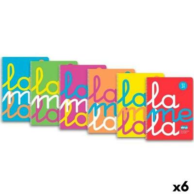 Boek over Ringen Lamela Din A4 80 Lakens (6 Stuks)