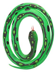 Rubberen speelgoed gras slangen 117 cm   -