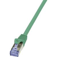 LogiLink CQ3065S RJ45 Netwerkkabel, patchkabel CAT 6A S/FTP 3.00 m Groen Vlambestendig, Snagless 1 stuk(s)