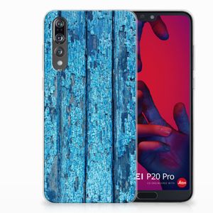 Huawei P20 Pro Bumper Hoesje Wood Blue