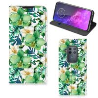 Motorola One Zoom Smart Cover Orchidee Groen Motorola One Zoom Smart Cover Orchidee Groen
