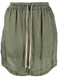 Rick Owens short en satin à line de resserrage - Vert