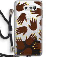 Hands dark: LG V30 Transparant Hoesje met koord