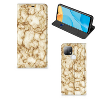 OPPO A15 Standcase Marmer Goud - thumbnail