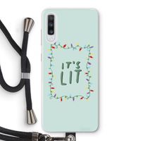 It's Lit: Samsung Galaxy A70 Transparant Hoesje met koord