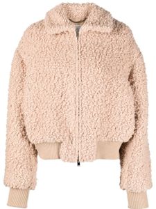 Stella McCartney veste bomber crop à design texturé - Tons neutres