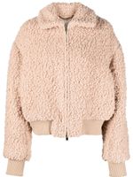 Stella McCartney veste bomber crop à design texturé - Tons neutres