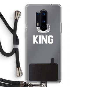 King zwart: OnePlus 8 Pro Transparant Hoesje met koord