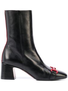 Madison.Maison bottines en cuir à mors - Noir