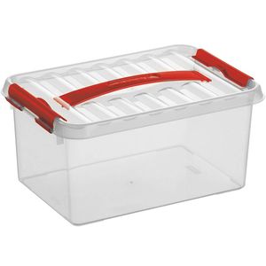 Sunware - Q-line opbergbox 6L transparant rood - 30 x 20 x 14,3 cm